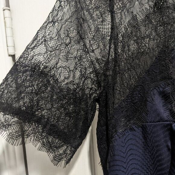 Nwt Foxiedox | Nixie Lace Wide Leg Illusion Neck Jumpsuit - Picture 10 of 15